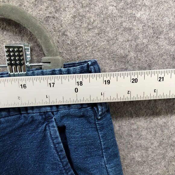 Gap Cotton Linen Cargo Shorts Mens 36 Blue Indigo Relaxed 8'' Inseam - Picture 4 of 9